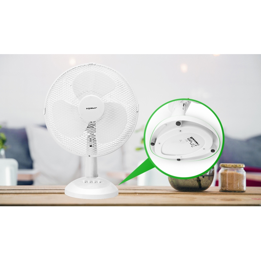 Aigostar - Bordsfläkt 35W/230V 34 cm vit