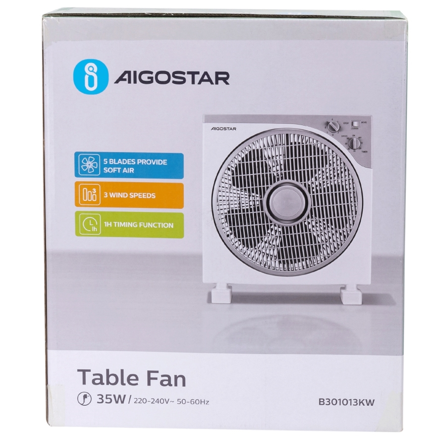 Aigostar - Bordsfläkt 35W/230V
