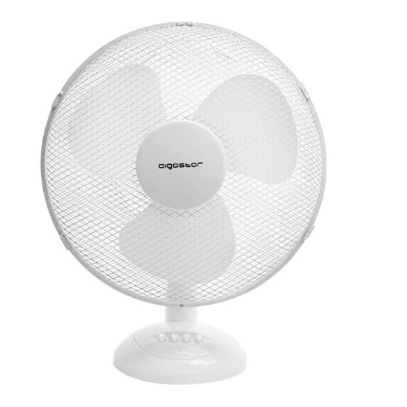 Aigostar - Bordsfläkt 45W/230V 34 cm vit