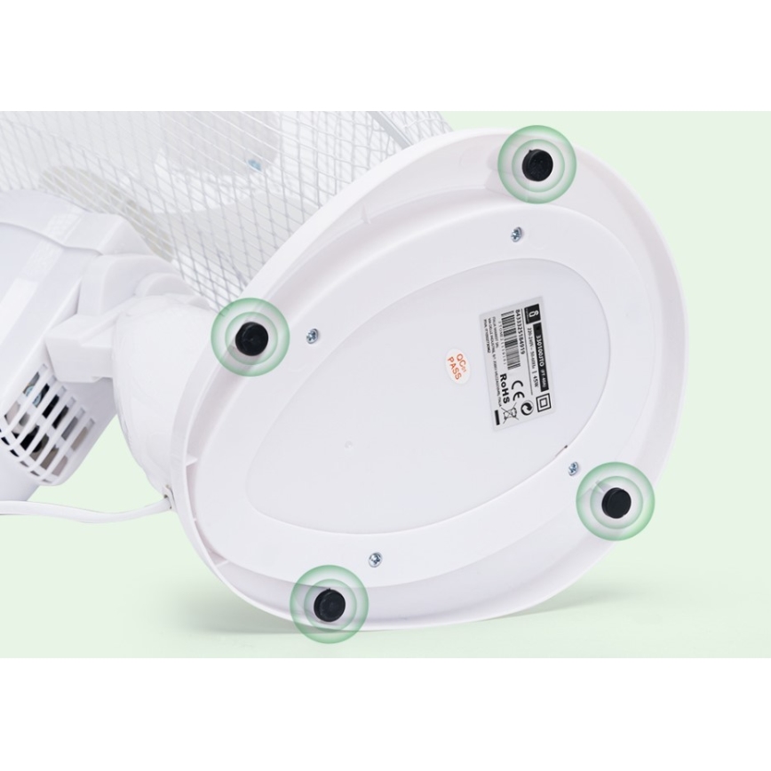 Aigostar - Bordsfläkt 45W/230V 34 cm vit