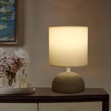 Aigostar - Bordslampa 1xE14/40W/230V beige/vit