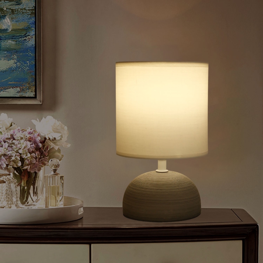 Aigostar - Bordslampa 1xE14/40W/230V beige/vit