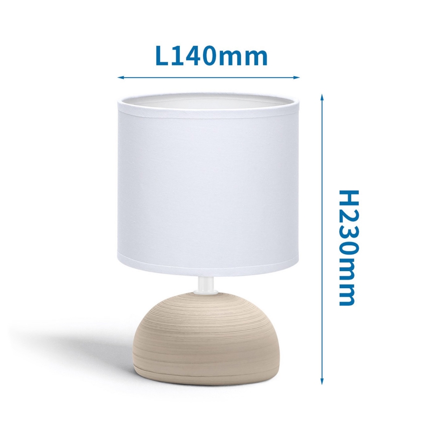 Aigostar - Bordslampa 1xE14/40W/230V beige/vit