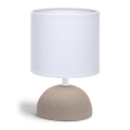 Aigostar - Bordslampa 1xE14/40W/230V brun/vit