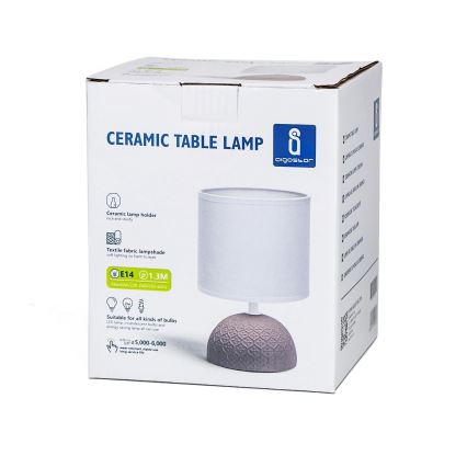 Aigostar - Bordslampa 1xE14/40W/230V brun/vit