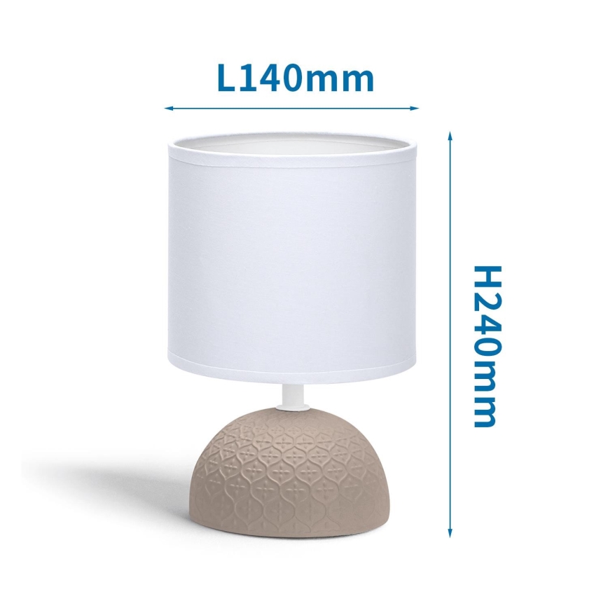 Aigostar - Bordslampa 1xE14/40W/230V brun/vit