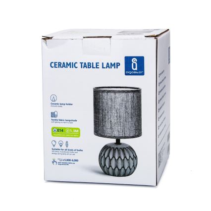 Aigostar - Bordslampa 1xE14/40W/230V grå