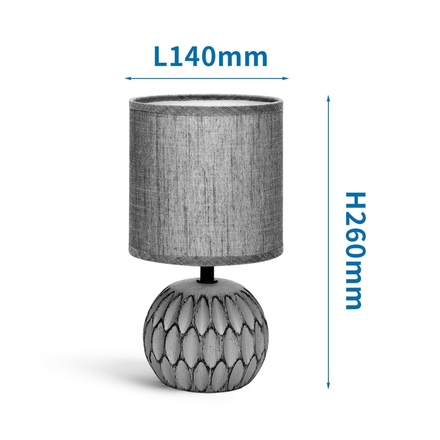 Aigostar - Bordslampa 1xE14/40W/230V grå