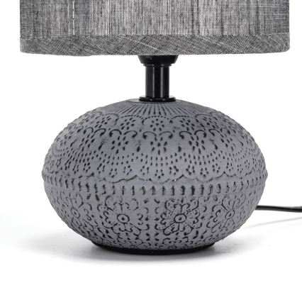 Aigostar - Bordslampa 1xE14/40W/230V grå
