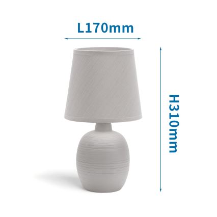 Aigostar - Bordslampa 1xE14/40W/230V grå