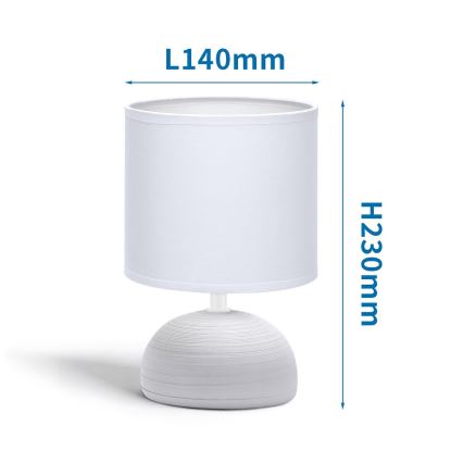 Aigostar - Bordslampa 1xE14/40W/230V grå/vit