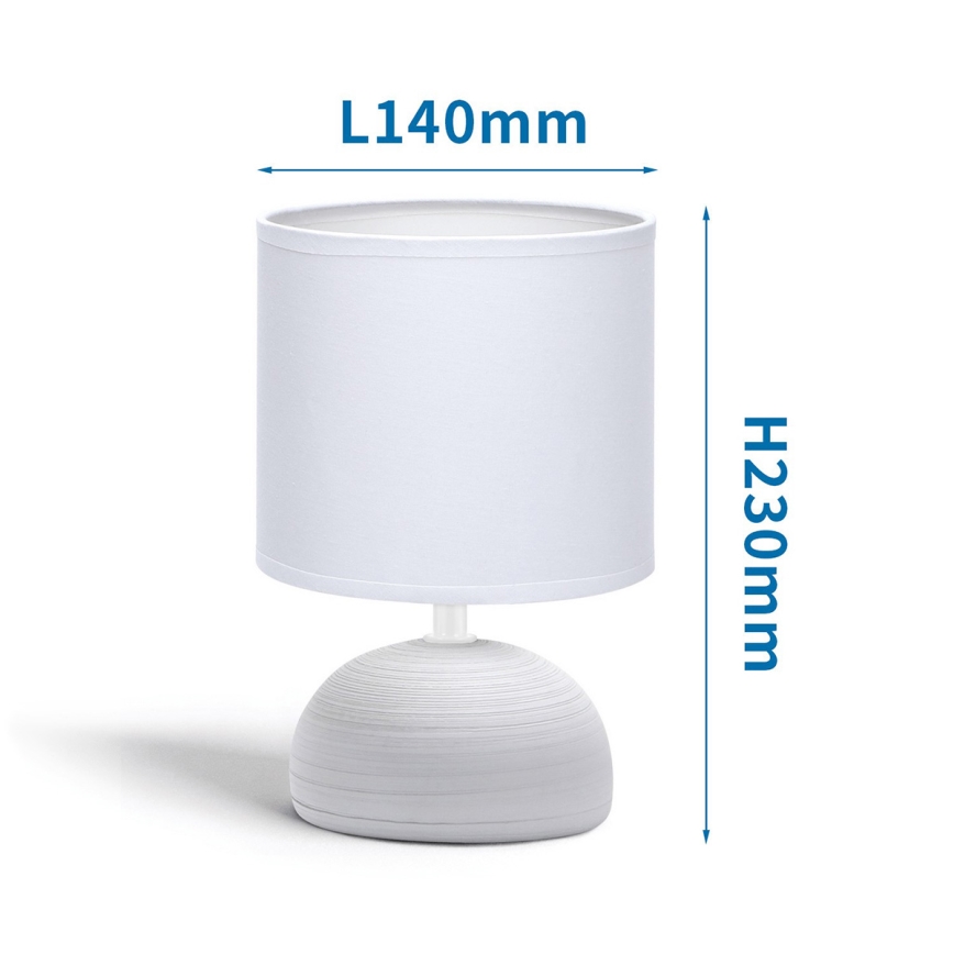 Aigostar - Bordslampa 1xE14/40W/230V grå/vit