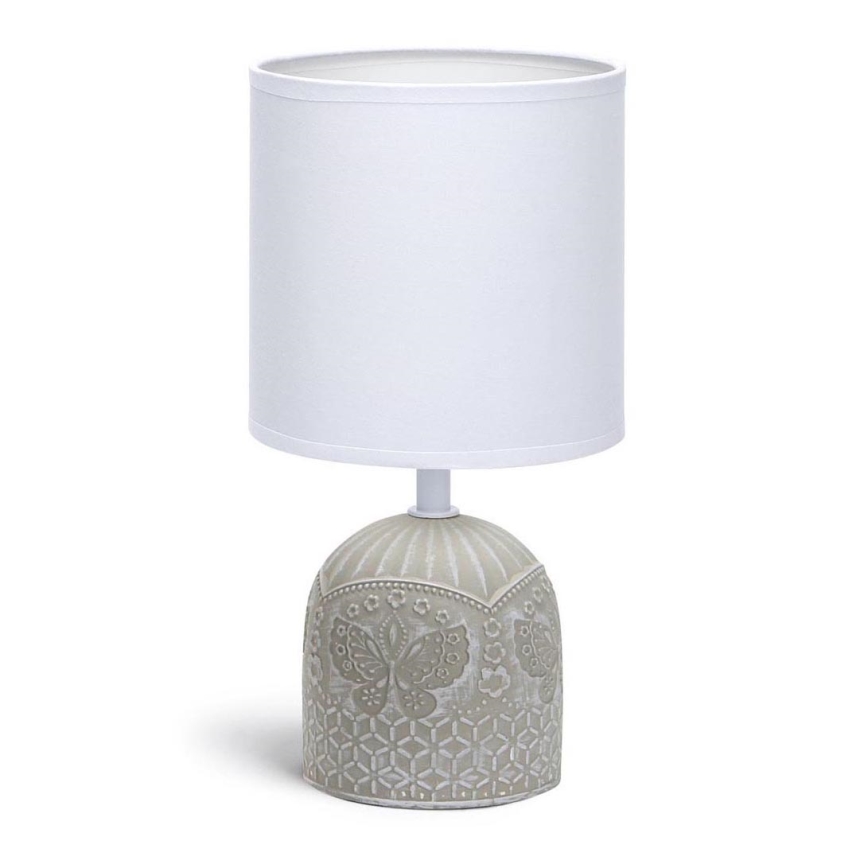 Aigostar - Bordslampa 1xE14/40W/230V grå/vit