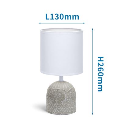 Aigostar - Bordslampa 1xE14/40W/230V grå/vit