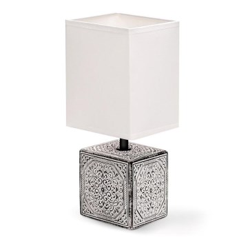 Aigostar - Bordslampa 1xE14/40W/230V grå/vit