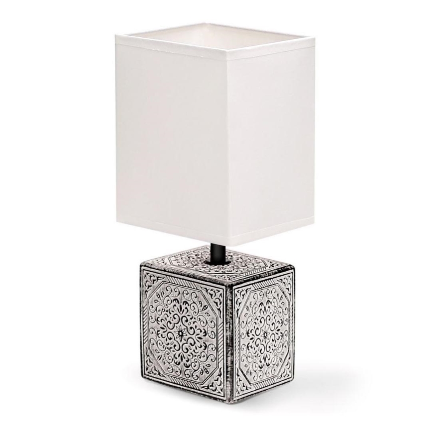 Aigostar - Bordslampa 1xE14/40W/230V grå/vit
