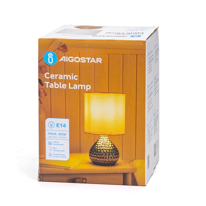 Aigostar - Bordslampa 1xE14/40W/230V guld