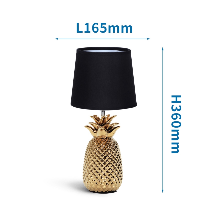 Aigostar - Bordslampa 1xE14/40W/230V gyllene/svart