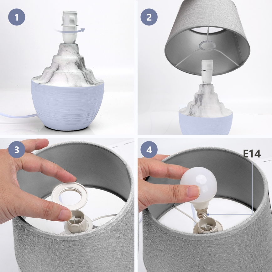 Aigostar - Bordslampa 1xE14/40W/230V