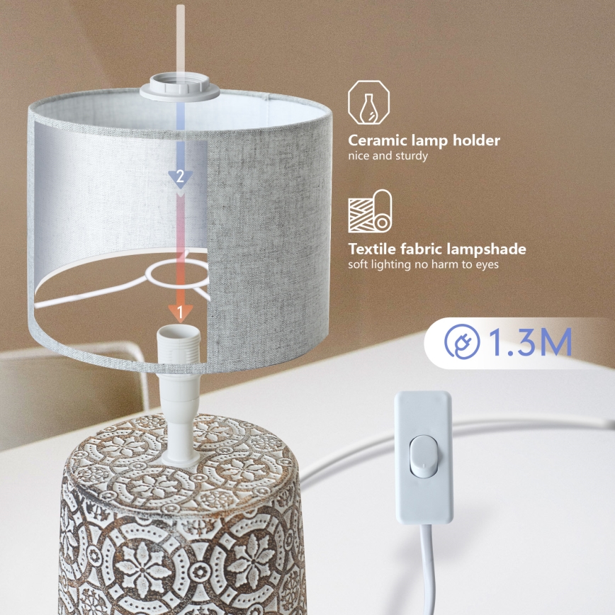 Aigostar - Bordslampa 1xE14/40W/230V