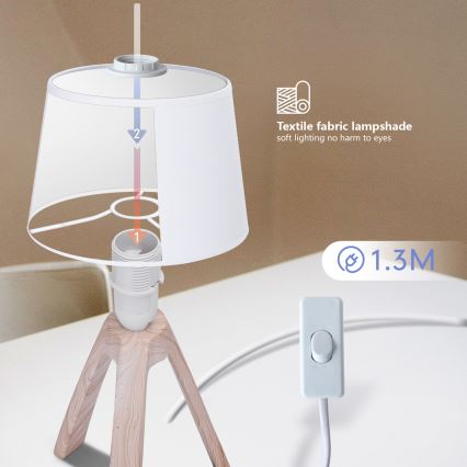 Aigostar - Bordslampa 1xE14/40W/230V