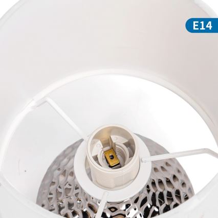 Aigostar - Bordslampa 1xE14/40W/230V skinande krom