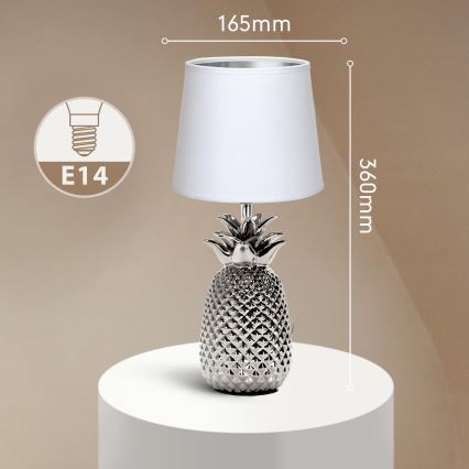 Aigostar - Bordslampa 1xE14/40W/230V skinande krom