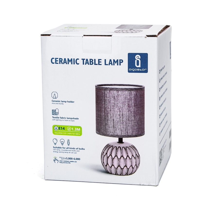 Aigostar - Bordslampa 1xE14/40W/230V lila
