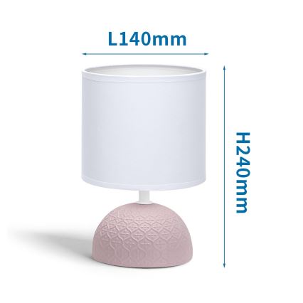 Aigostar - Bordslampa 1xE14/40W/230V rosa/vit