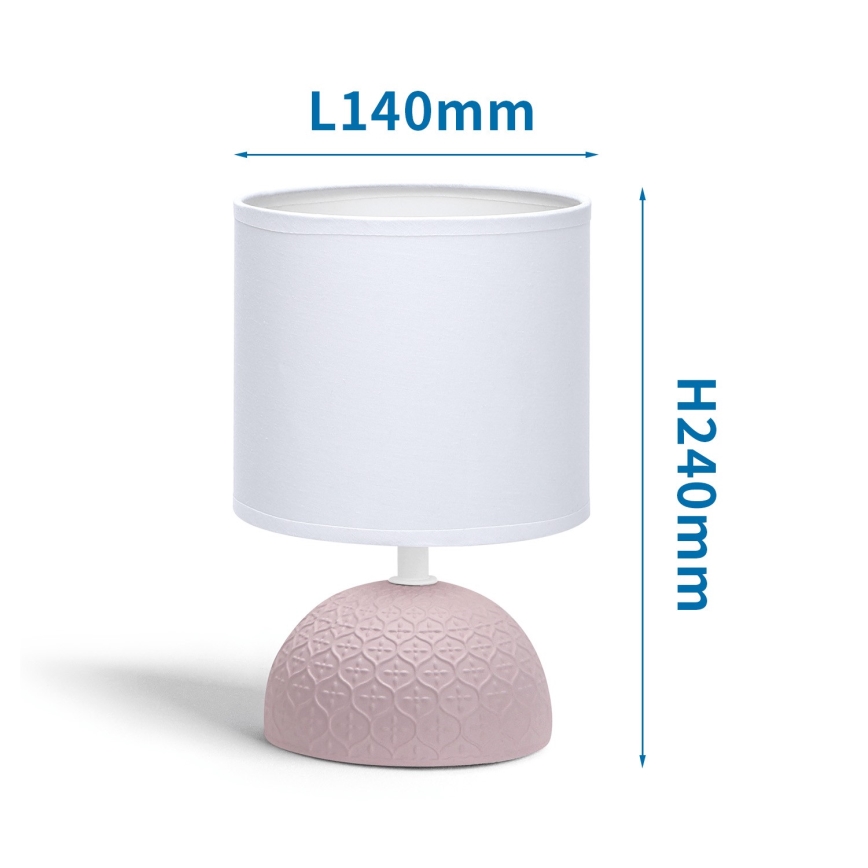 Aigostar - Bordslampa 1xE14/40W/230V rosa/vit
