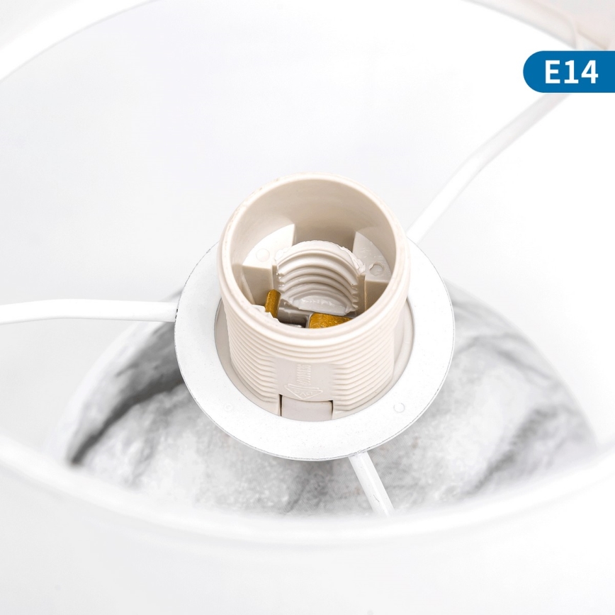 Aigostar - Bordslampa 1xE14/40W/230V vit