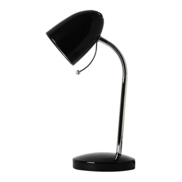 Aigostar - Bordslampa 1xE27/36W/230V svart/skinande krom