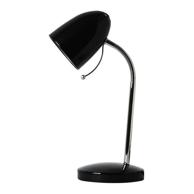 Aigostar - Bordslampa 1xE27/36W/230V svart/skinande krom