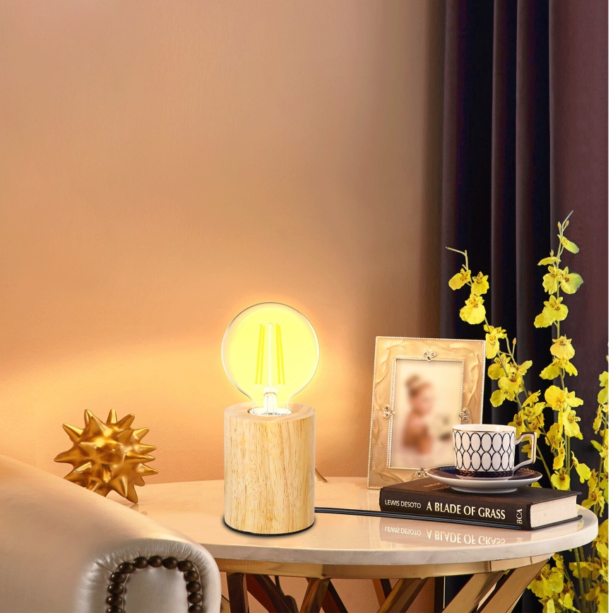 Aigostar - Bordslampa 1xE27/60W/230V beige