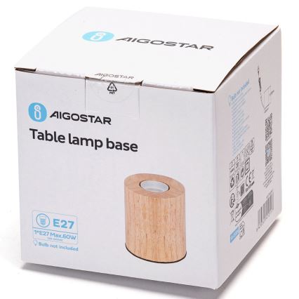 Aigostar - Bordslampa 1xE27/60W/230V beige