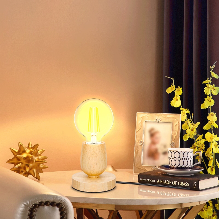 Aigostar - Bordslampa 1xE27/60W/230V beige