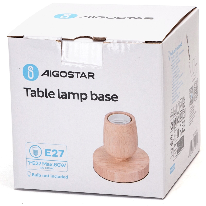 Aigostar - Bordslampa 1xE27/60W/230V beige