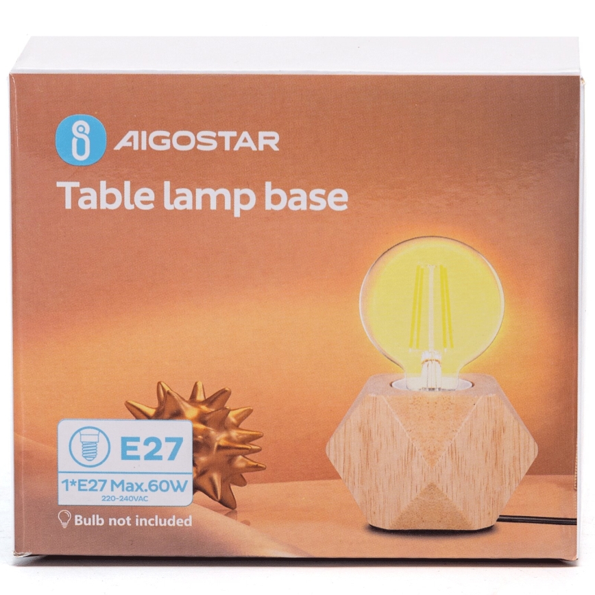 Aigostar - Bordslampa 1xE27/60W/230V gummiträd
