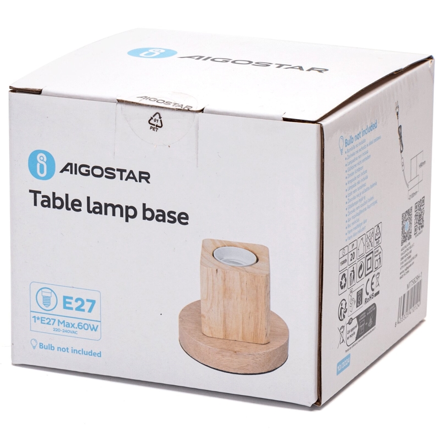 Aigostar - Bordslampa 1xE27/60W/230V gummiträd