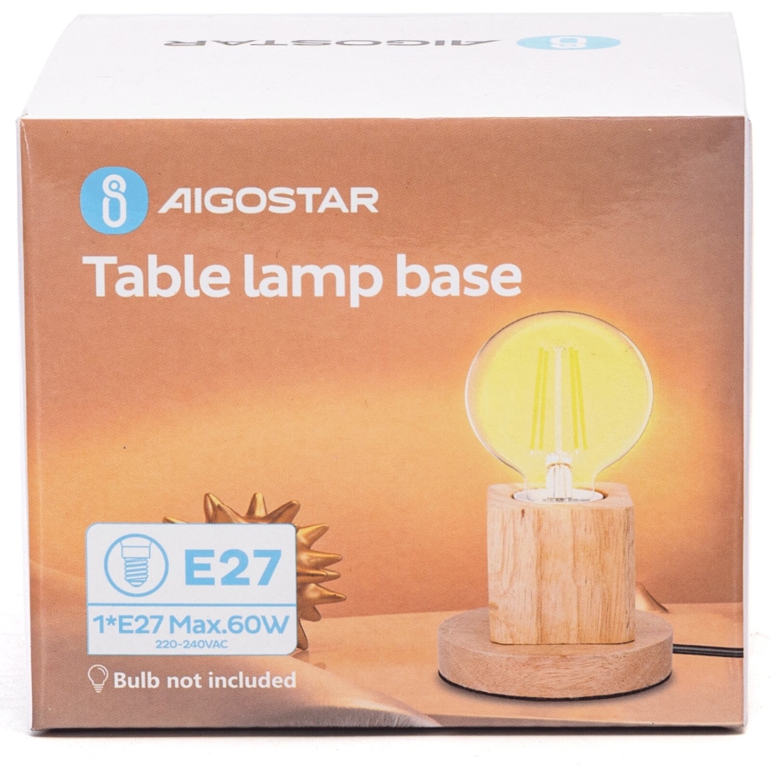 Aigostar - Bordslampa 1xE27/60W/230V gummiträd