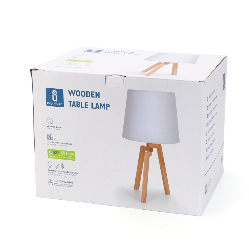 Aigostar - Bordslampa 1xE27/60W/230V