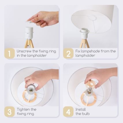 Aigostar - Bordslampa 1xE27/60W/230V tall