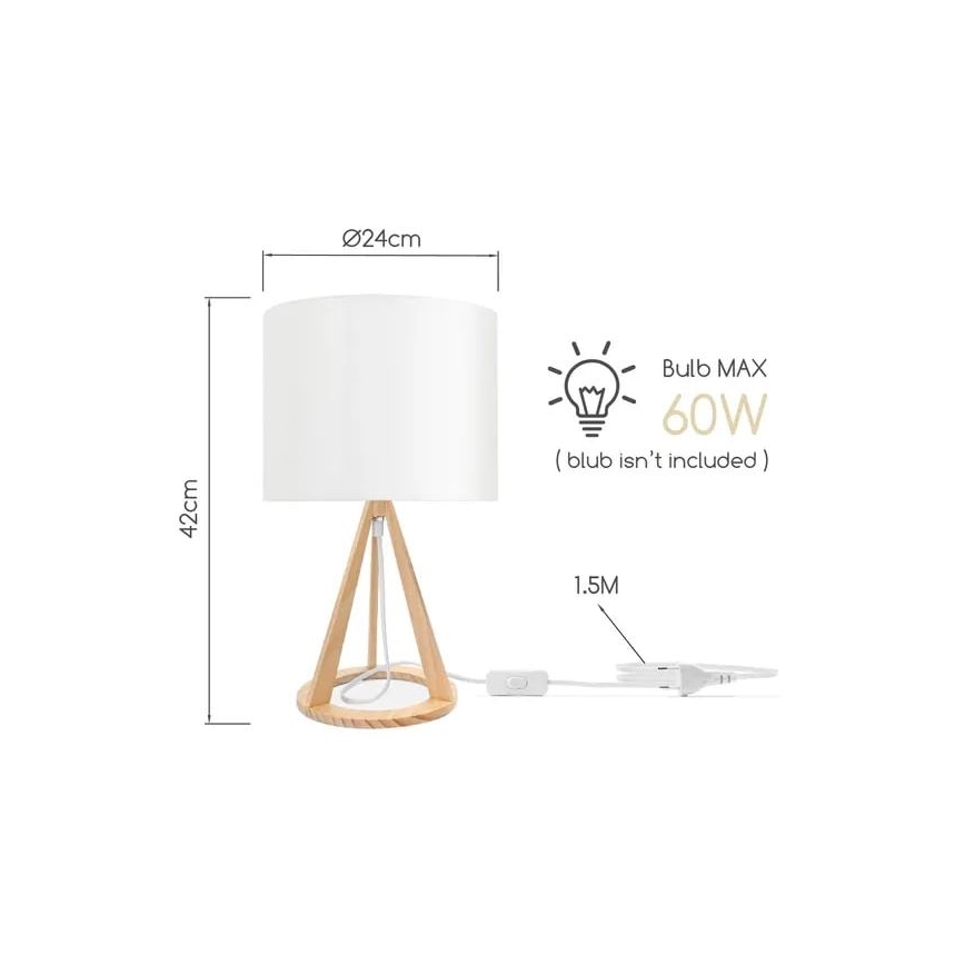 Aigostar - Bordslampa 1xE27/60W/230V tall