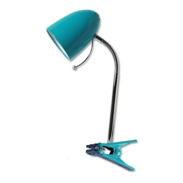 Aigostar -  Bordslampa med klämma 1xE27/11W/230V blå/skinande krom