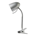 Aigostar - Bordslampa med klämma 1xE27/11W/230V silver/glansig krom