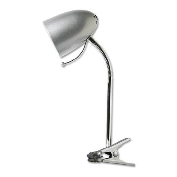 Aigostar -  Bordslampa med klämma 1xE27/11W/230V silver/skinande krom