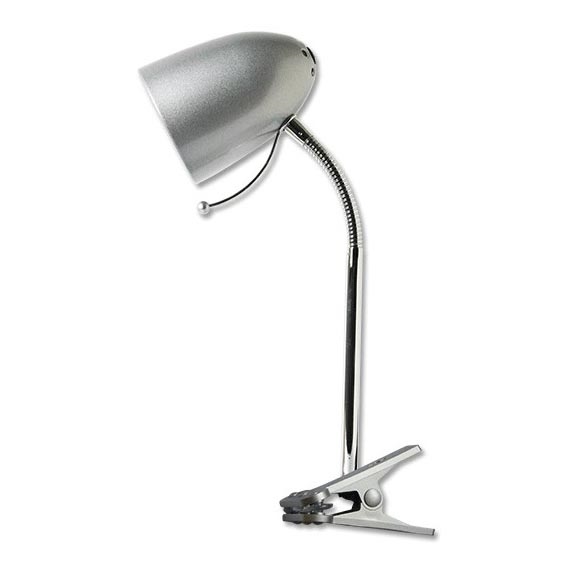 Aigostar -  Bordslampa med klämma 1xE27/11W/230V silver/skinande krom