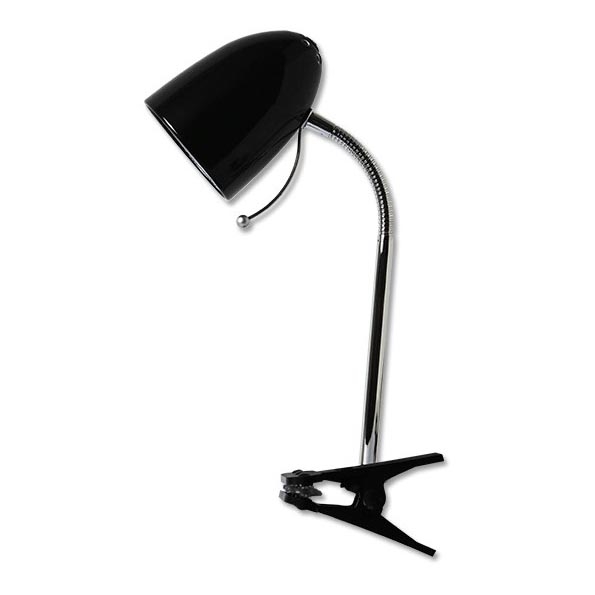 Aigostar -  Bordslampa med klämma 1xE27/11W/230V svart/skinande krom