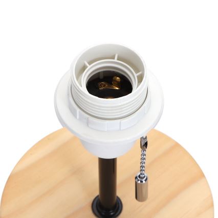 Aigostar - Bordslampa med USB-port 1xE27/40W/230V beige