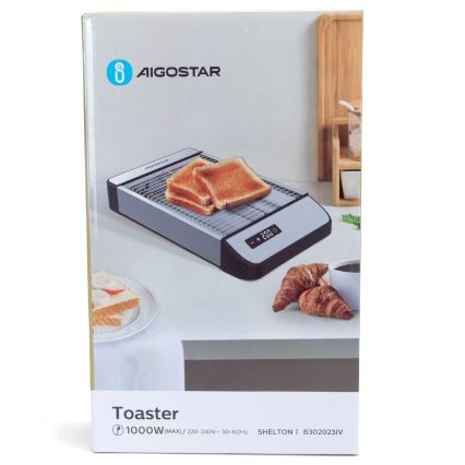 Aigostar - Brödrost 840-1000W/230V matt krom